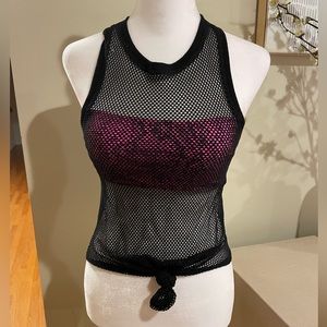 Urban Outfitters Out from under crochet mesh top swim cover up small